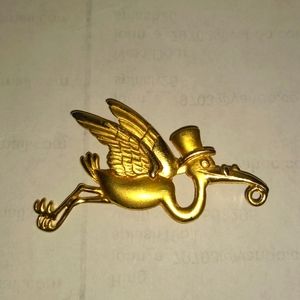 Stork Brooch Pin